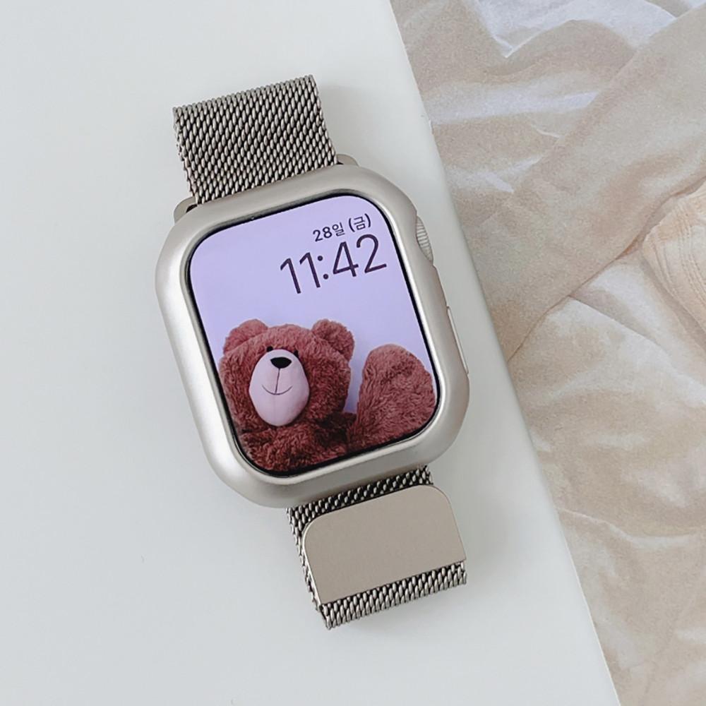 우먼스9999 애플워치 스트랩 8 7 6 SE 2 호환 밀레니즈 루프 밴드 줄 시계줄 줄질