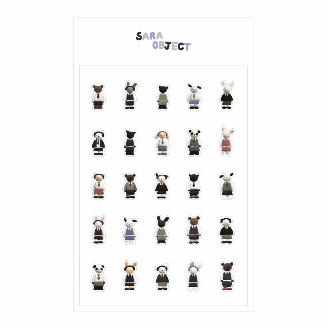 sara object sticker_교복친구들