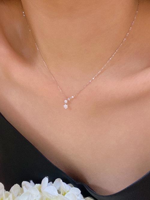 14k18k Flower of snow Tiara necklace
