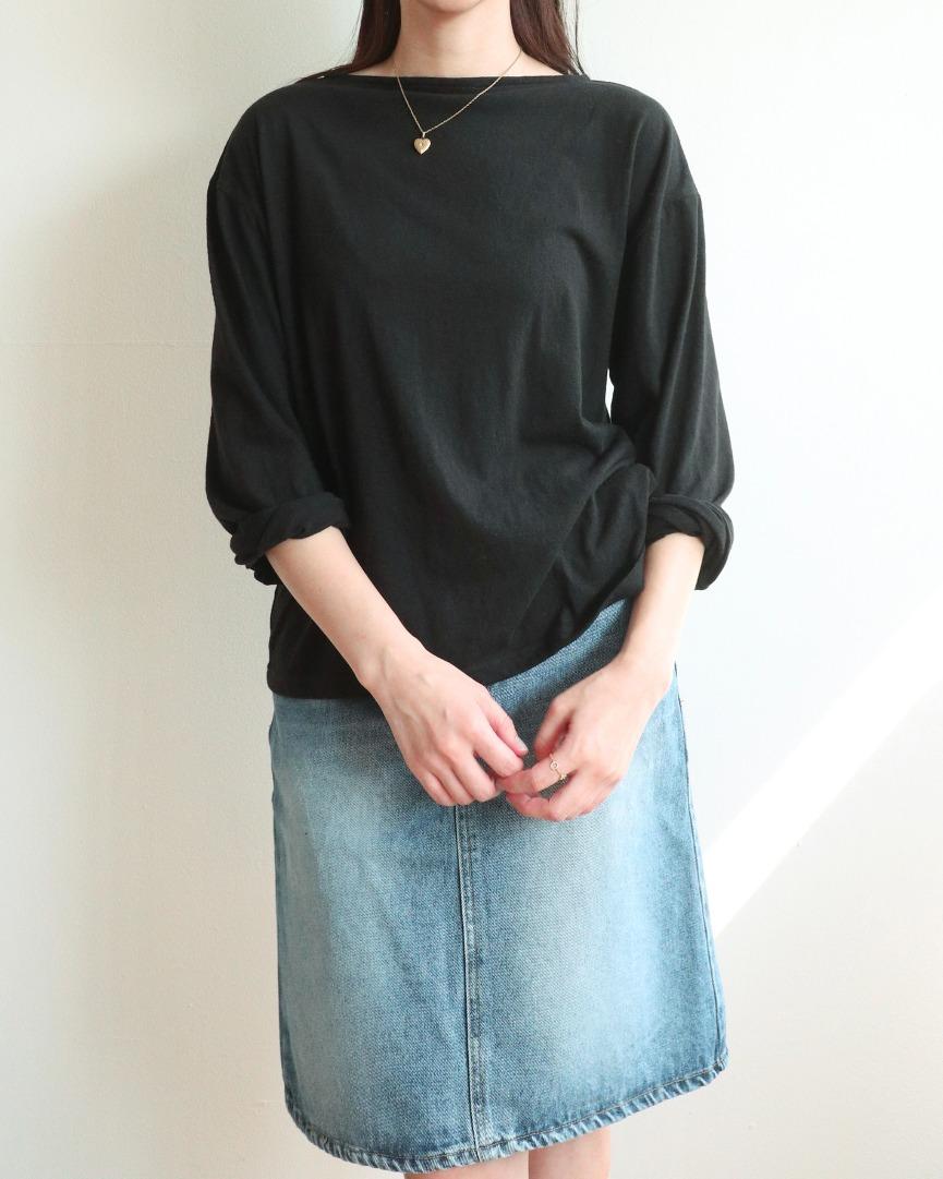 Pure boat neck T (4colors)