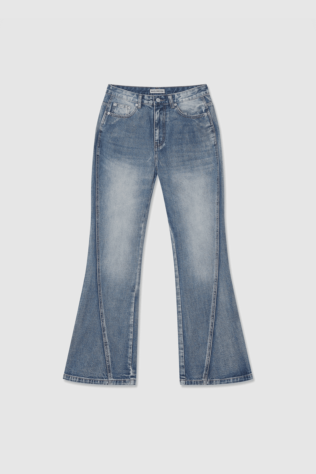 (W) Twist Bootcut Denim Pants (Blue)
