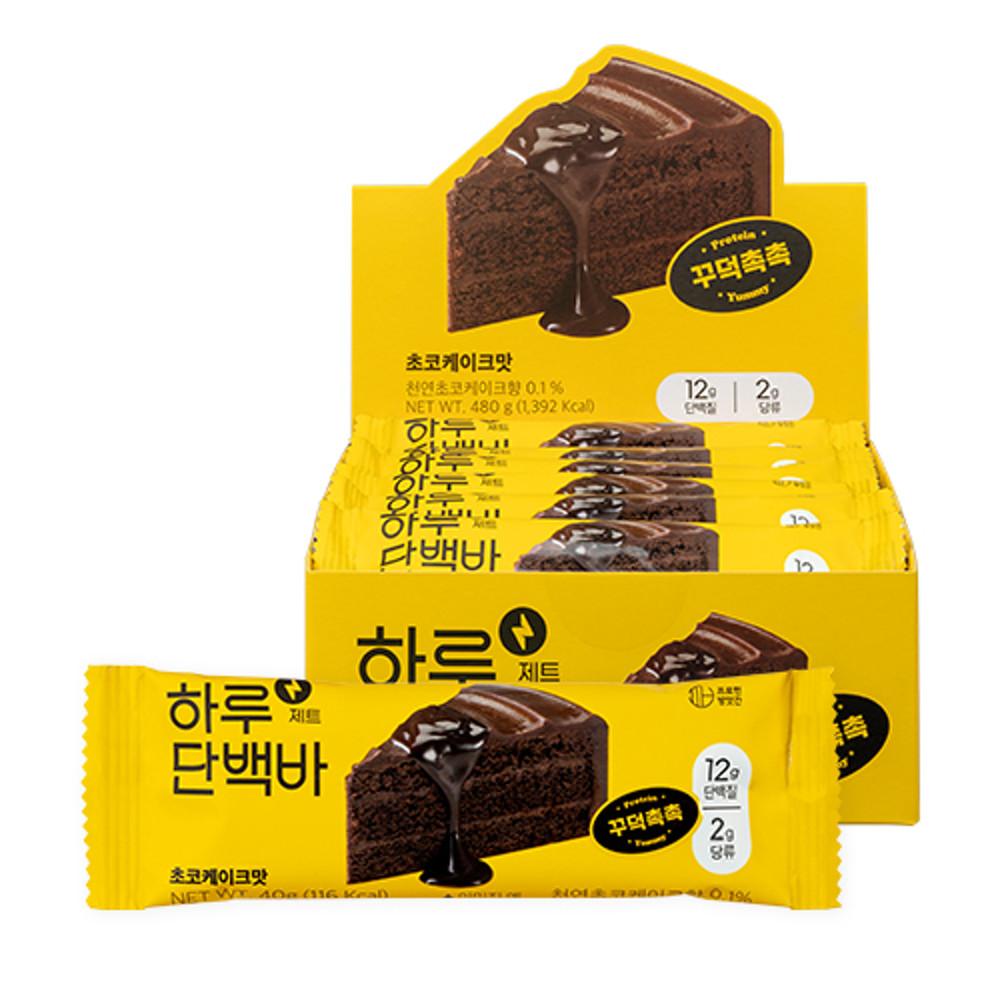하루단백바제트 1박스 12개입 초코케이크맛 저당 단백질바 [원산지:국산]