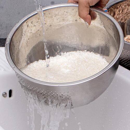 코첸 304 스테인레스 사선 타공 쌀씻는볼 믹싱볼