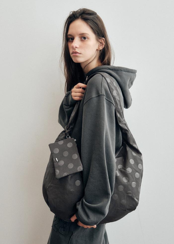 Mono Dot Hobo Bag_CTA927(Charcoal)