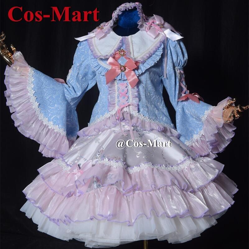 Cos-Mart 게임 동방 프로젝트 플랑드르 스칼레 코스프레 의상, 달콤하고 우아한 드레스 활동 파티 역할 놀이 의류 맞춤 제작