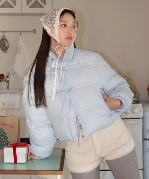 RIBBON SHIRRING PADDING (LIGHT BLUE)