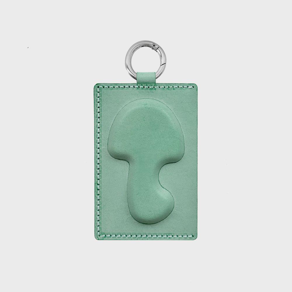 버섯 키링 카드 지갑 Mushroom keyring card wallet - Green