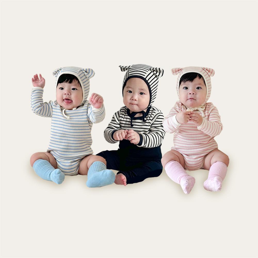 [재입고] 피글렛 베이비 수트  3Pcs 세트 (3컬러)