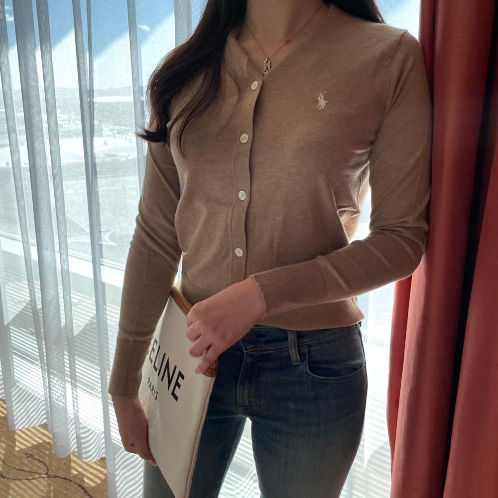 (12color) 폴로랄프로렌 피마코튼 면 여성 가디건