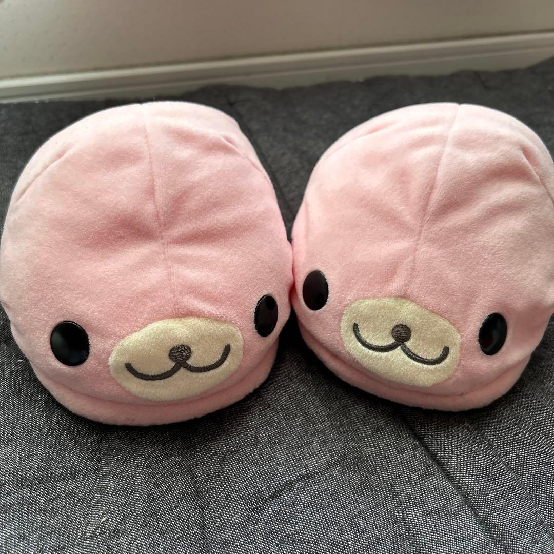 まめゴマ　さくらゴマ　ぬいぐるみ　スリッパ　平成　レトロ　サンエックス　ピンク