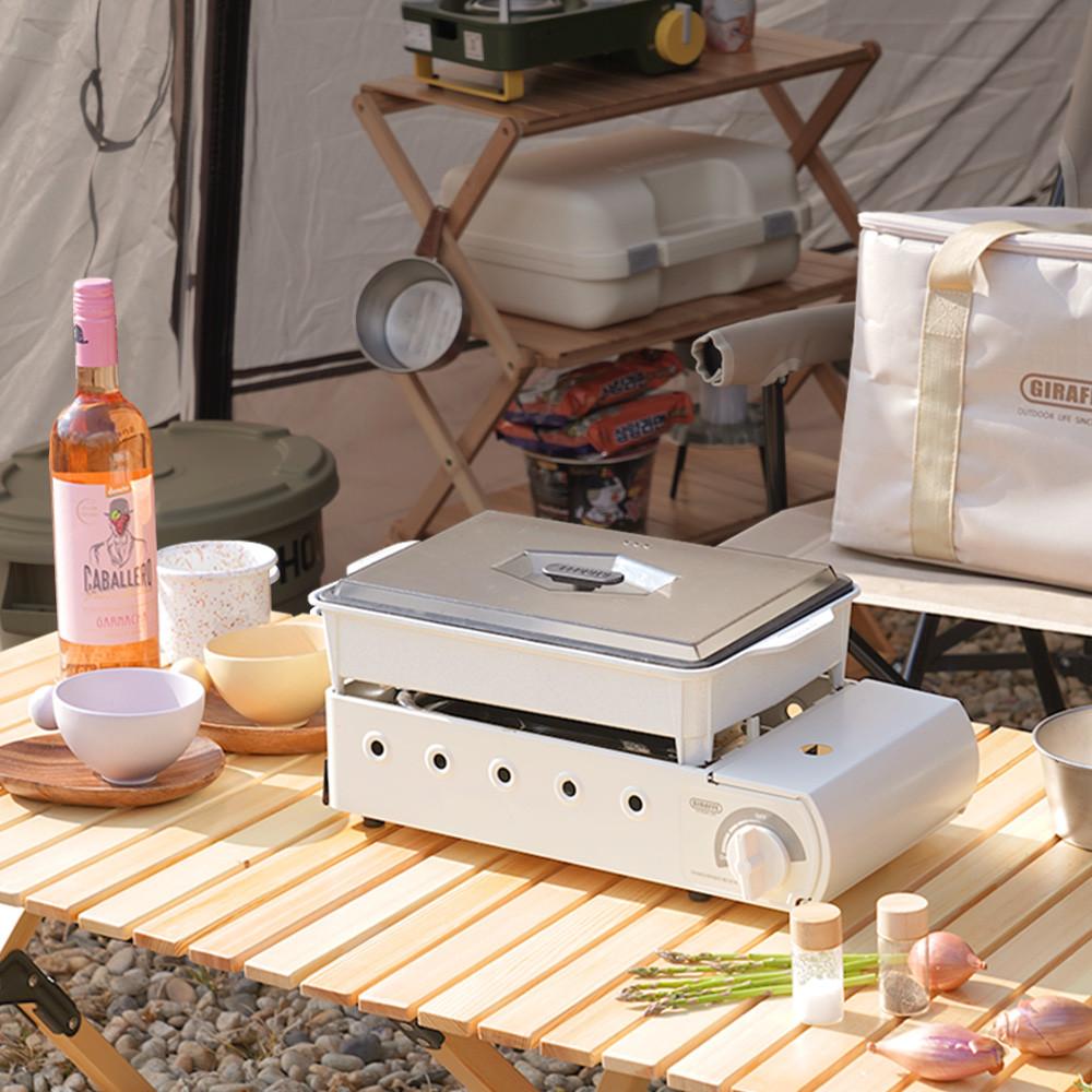 구이바다 가스버너 부르스타 캠핑용 부탄가스버너 아이보리M