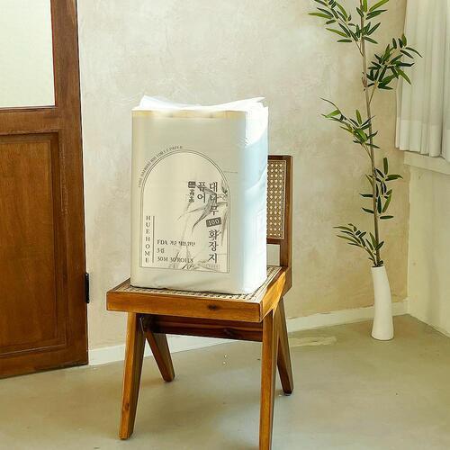 먼지 없는 퓨어 대나무 100 화장지  휴지 3겹 30M 30롤