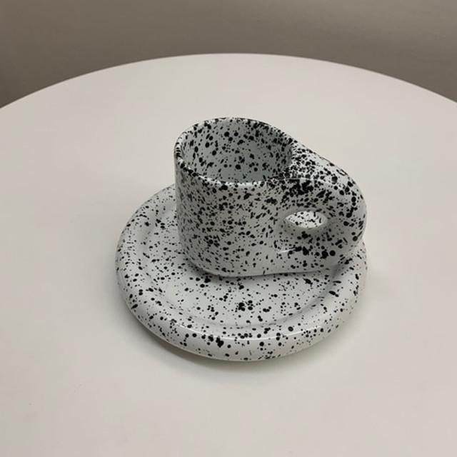 [하이토브] 뭉툭한 점박이 머그컵 그릇 세트 쿠앤크 디자인