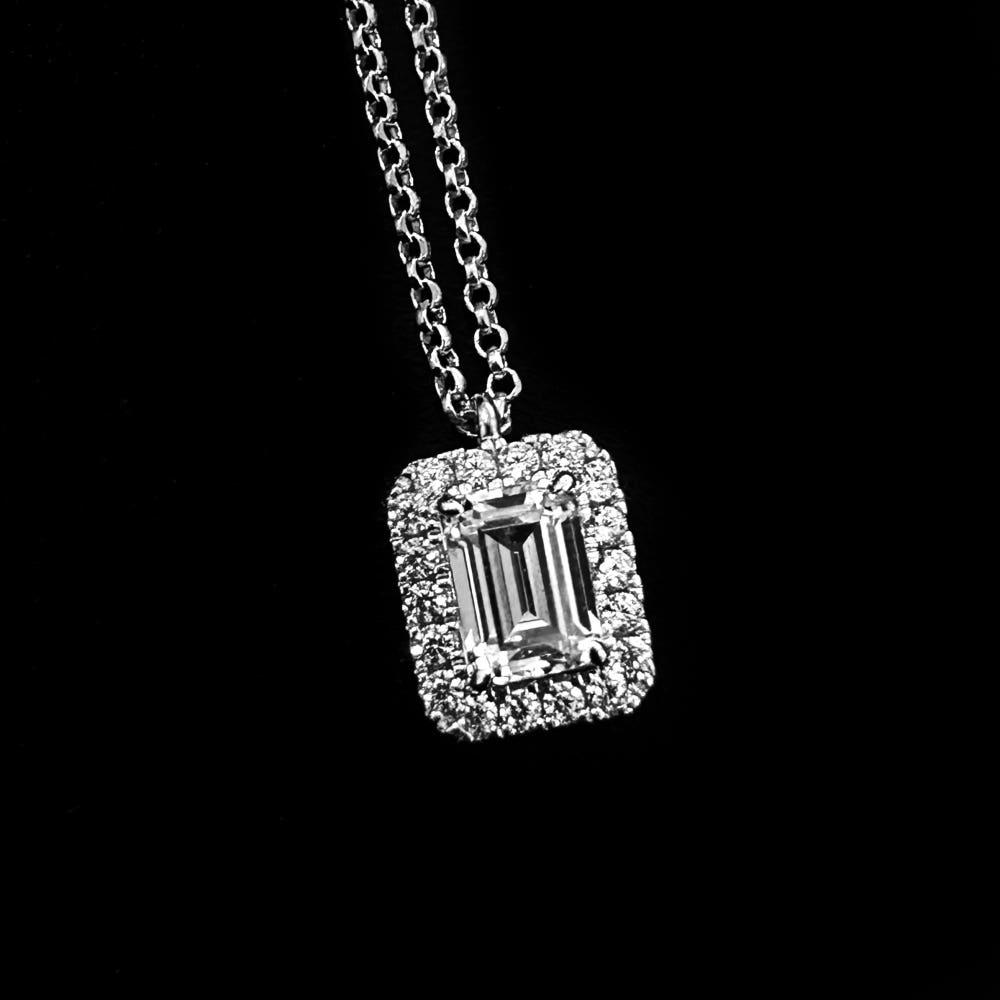 [위프레리] 실버 5A 마벨 스퀘어 목걸이, Silver 5A Mabel Square Necklace