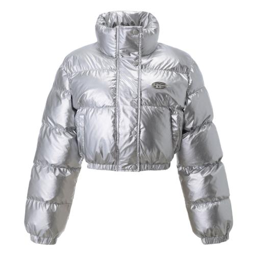 Metal Symbol Glossy Padded Jacket (silver)