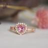 angel's pink heart  sapphire ring