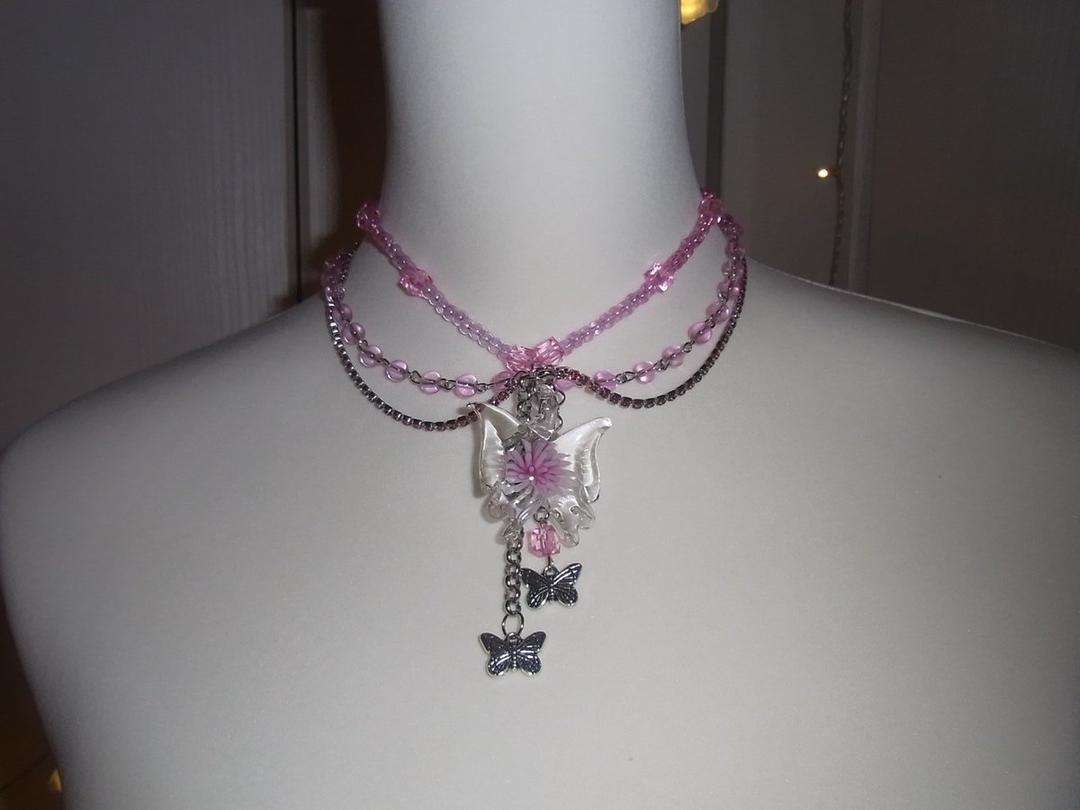 Butterfly layered necklace