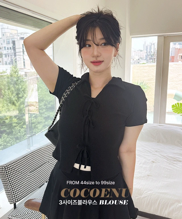 [단독] 3사이즈 55-99링클카라 코코앤유블라우스 (빅사이즈 하객룩 휴양지 여행 출근룩 여행룩 모임룩 연말룩 여름 겨울 봄 가을)