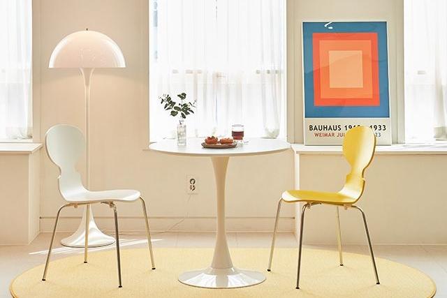 [리퍼] 이지케어 크림투톤 워셔블 러그 카페트 타원형 4size