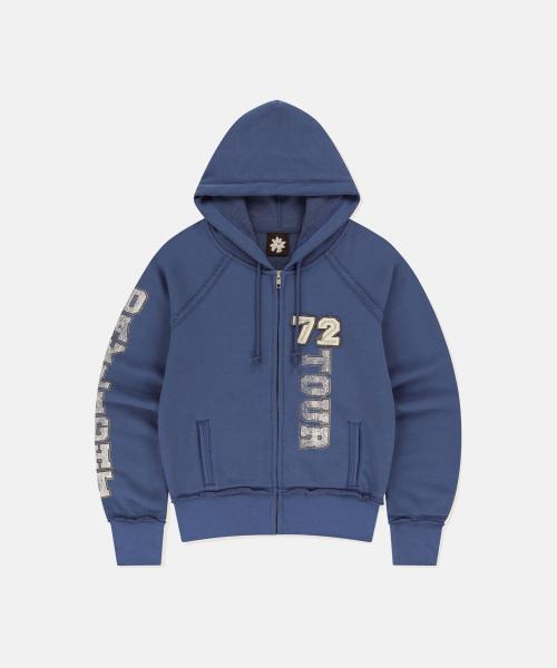 W 72TOUR Zip Up Hoodie Blue