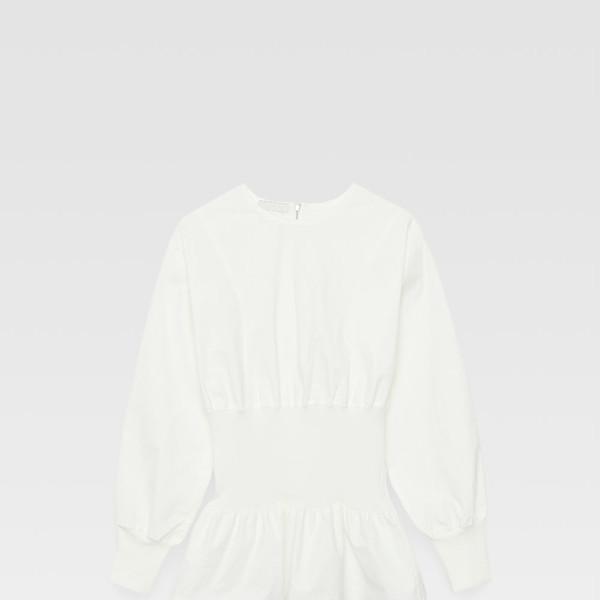 Banding Peplum Top (white)