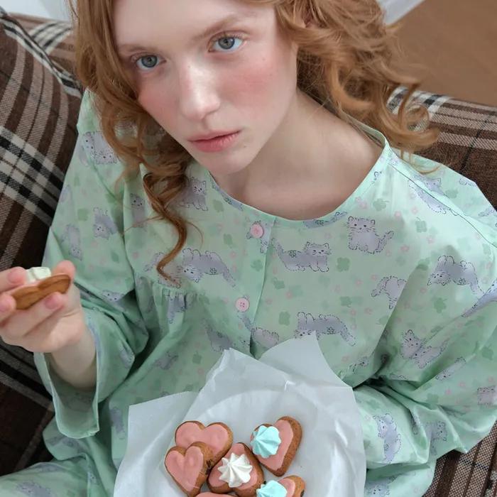 [80수고밀도면] Lucky Flower잠옷