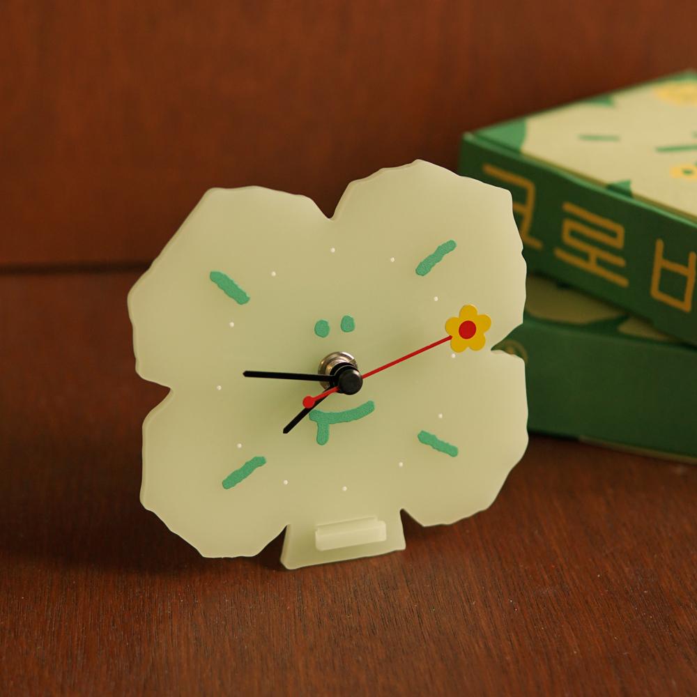 째깍째깍 탁상시계 : 크로바(야광)
