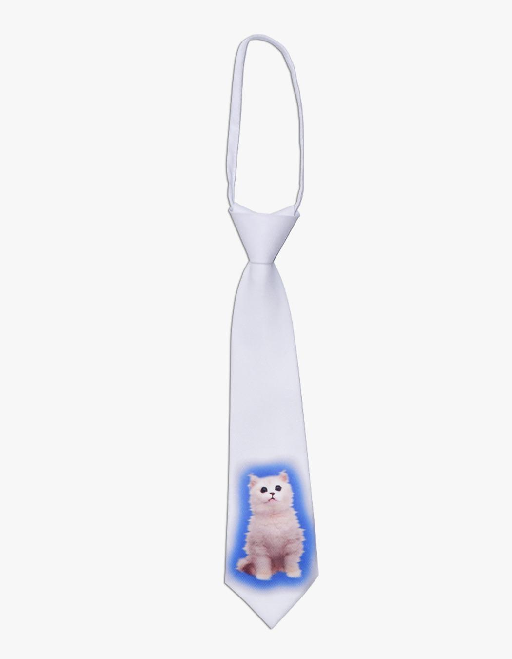 Rarest Cat Necktie - White