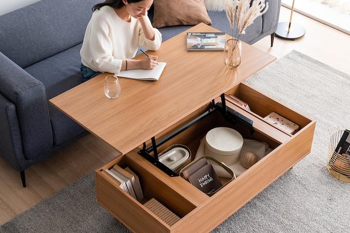 [오늘의딜][5%+3%쿠폰] 높이 조절! 거실 리프트업 쇼파테이블 5colors