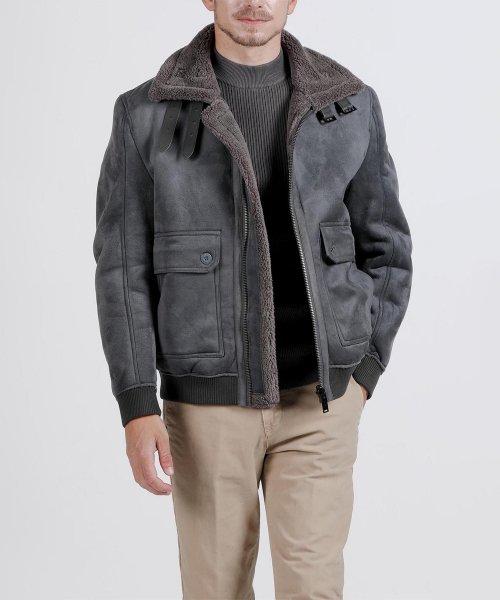 에코레더 하이넥 퀼팅 시어링 자켓 2COLOR