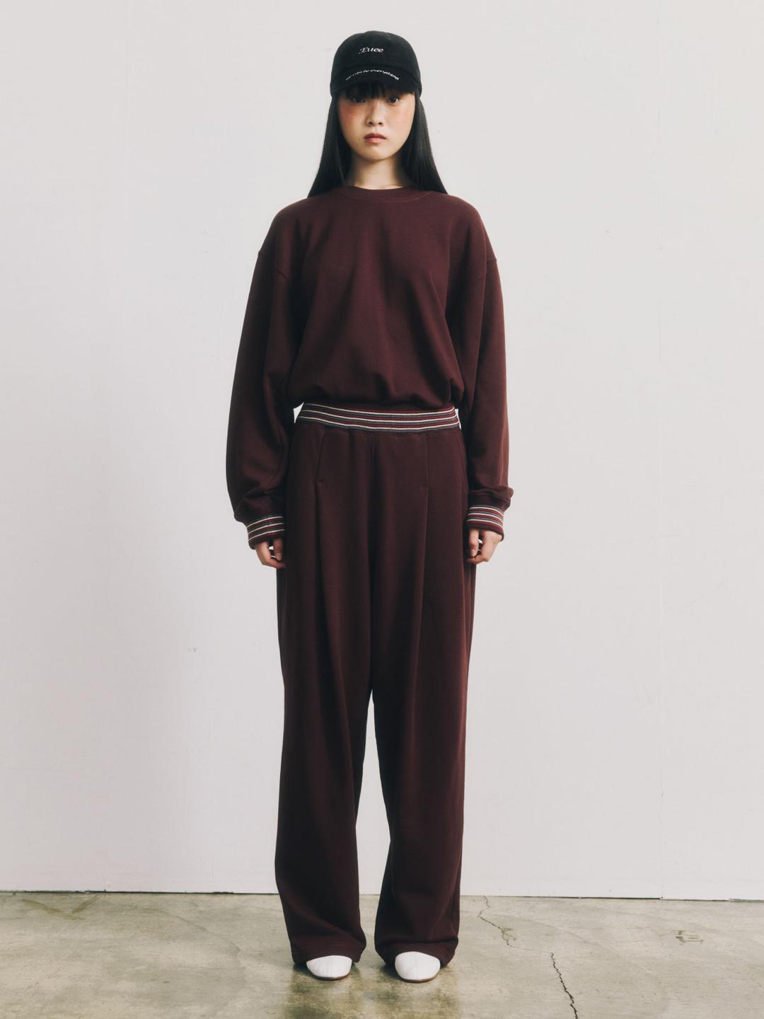 wine eco knitted sweatshirt