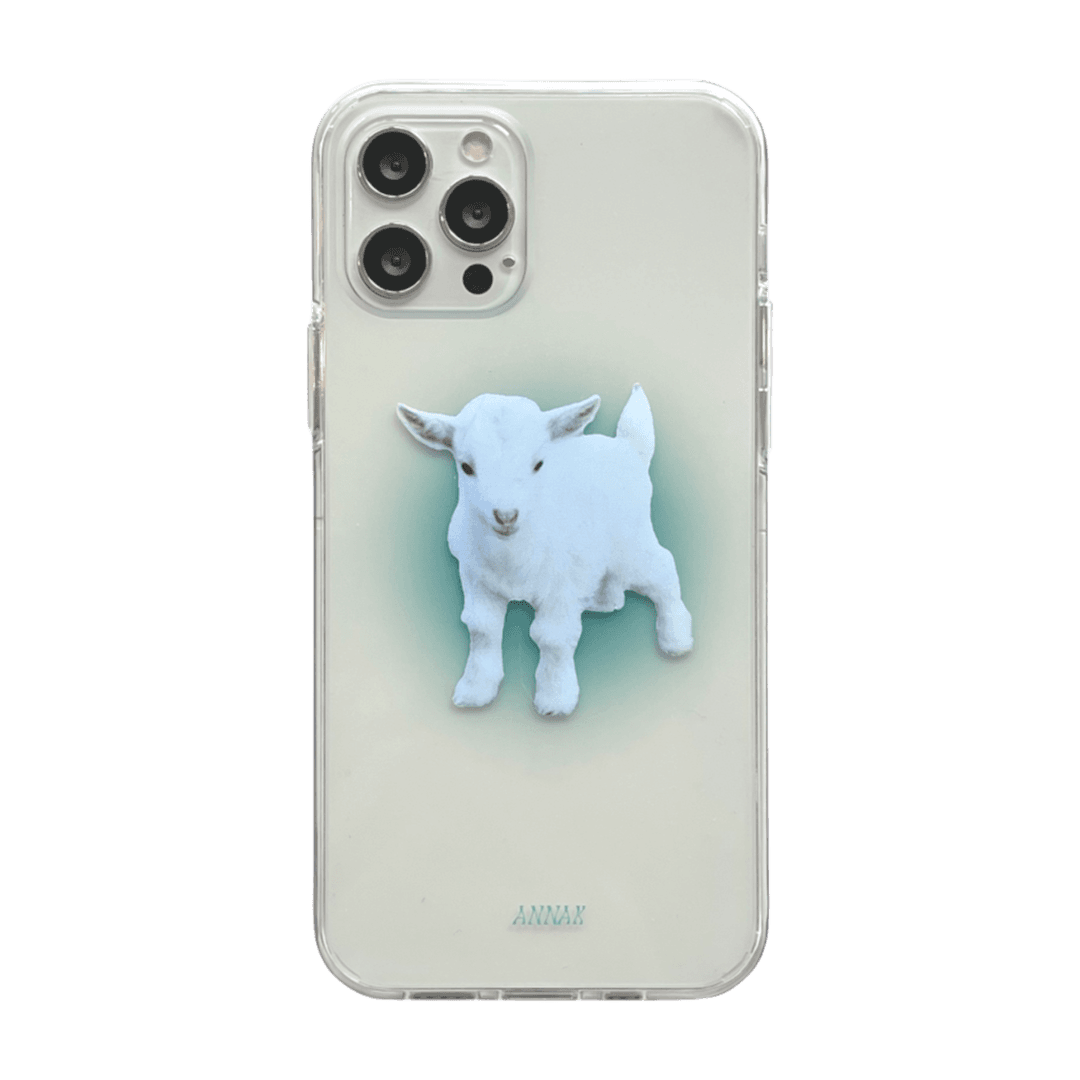 turquoise baby lamb gradation clear case