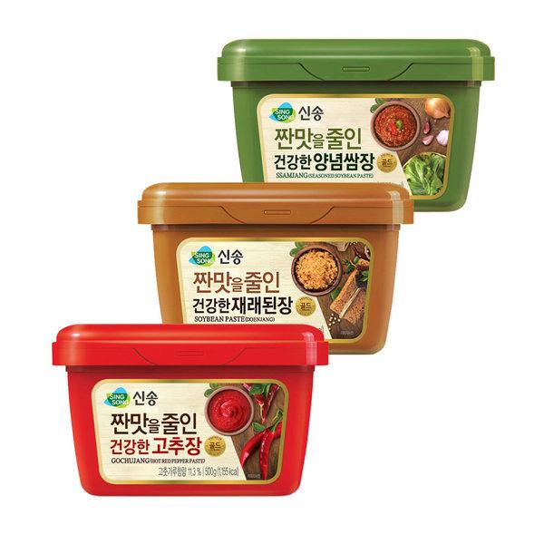짠맛을 줄인 건강한 고추장+된장+쌈장 각1kg총3kg