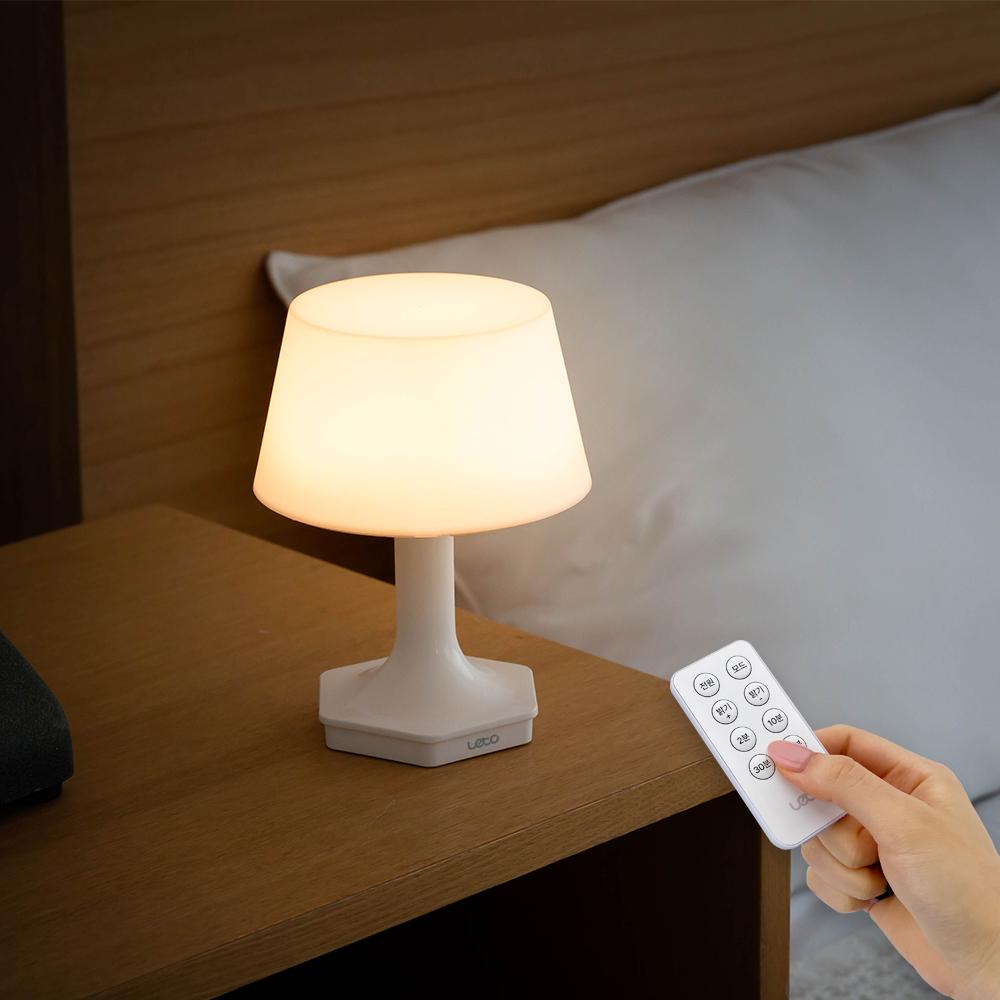 [감성조명] 무선 LED 무드등 스탠드 집들이선물 (3색 조명, 11단계 밝기조절)