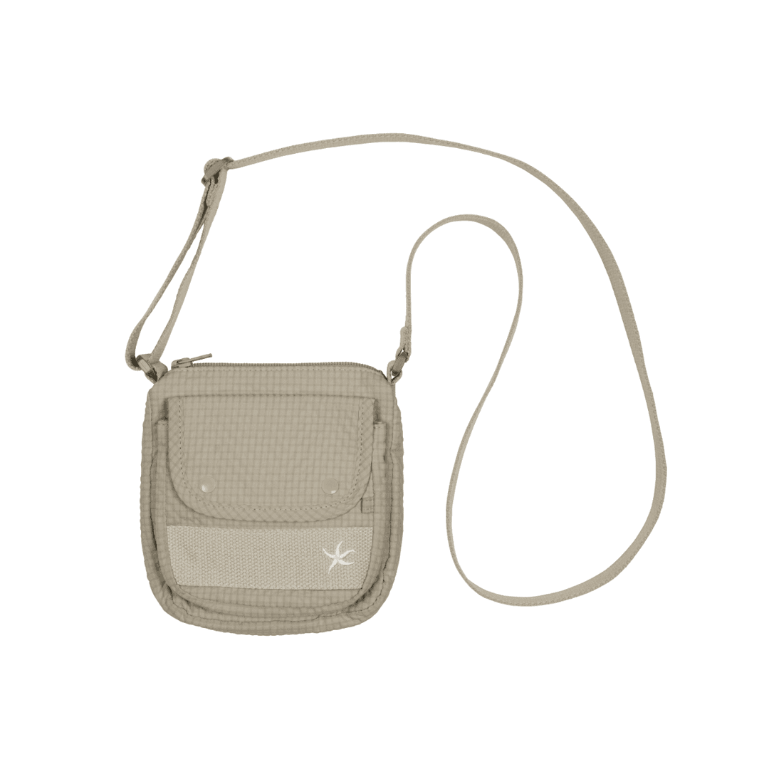 TCM check nylon cross bag (beige)