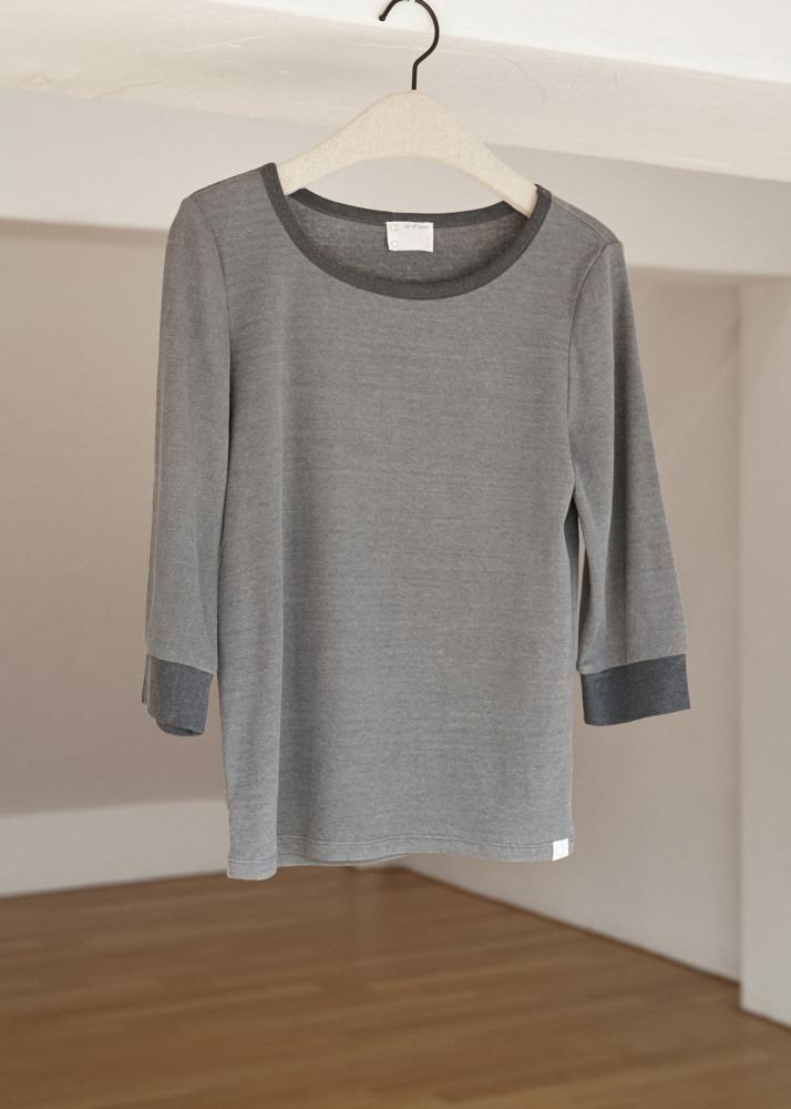 BLUE 내추럴 피그먼트 다잉 소프트 티셔츠 (warm grey)