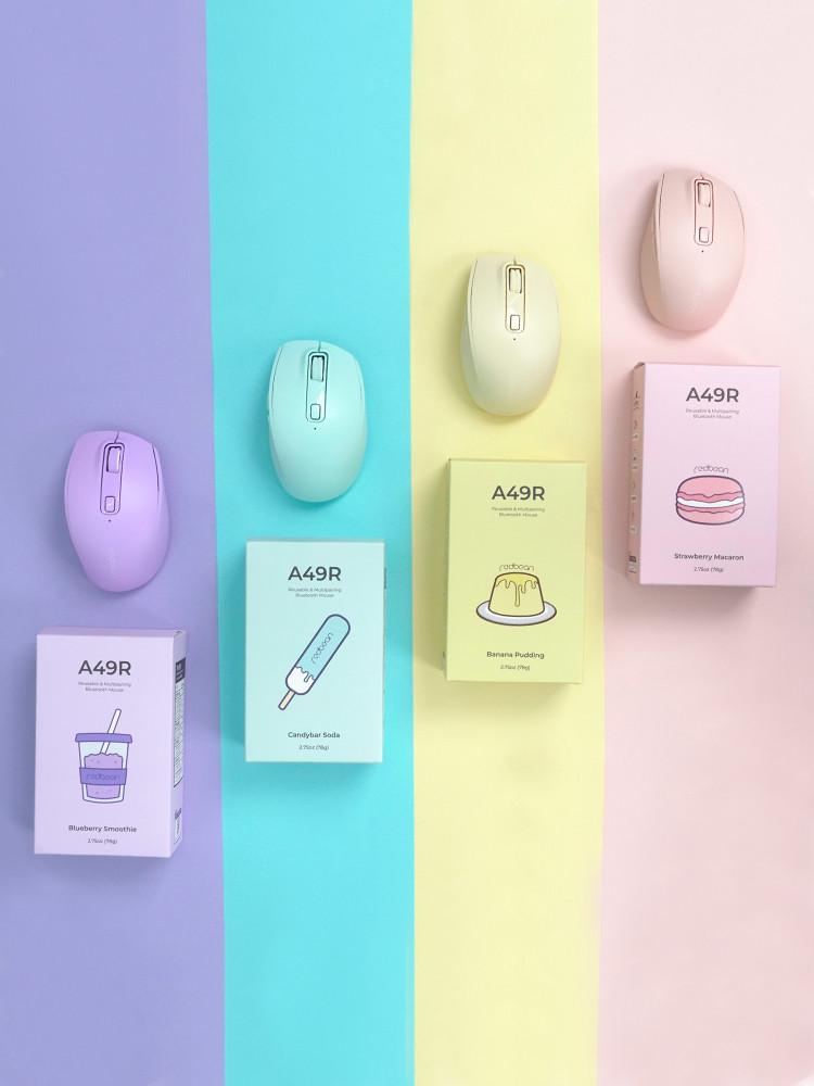 레드빈 리유저블 C타입 충전식 블루투스 무소음 무선마우스 A49R 멀티페어링