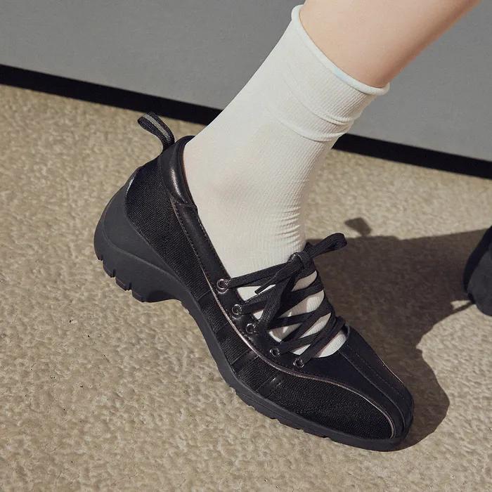 BLISS HEEL LACEUP SNEAKERS - 5 colors