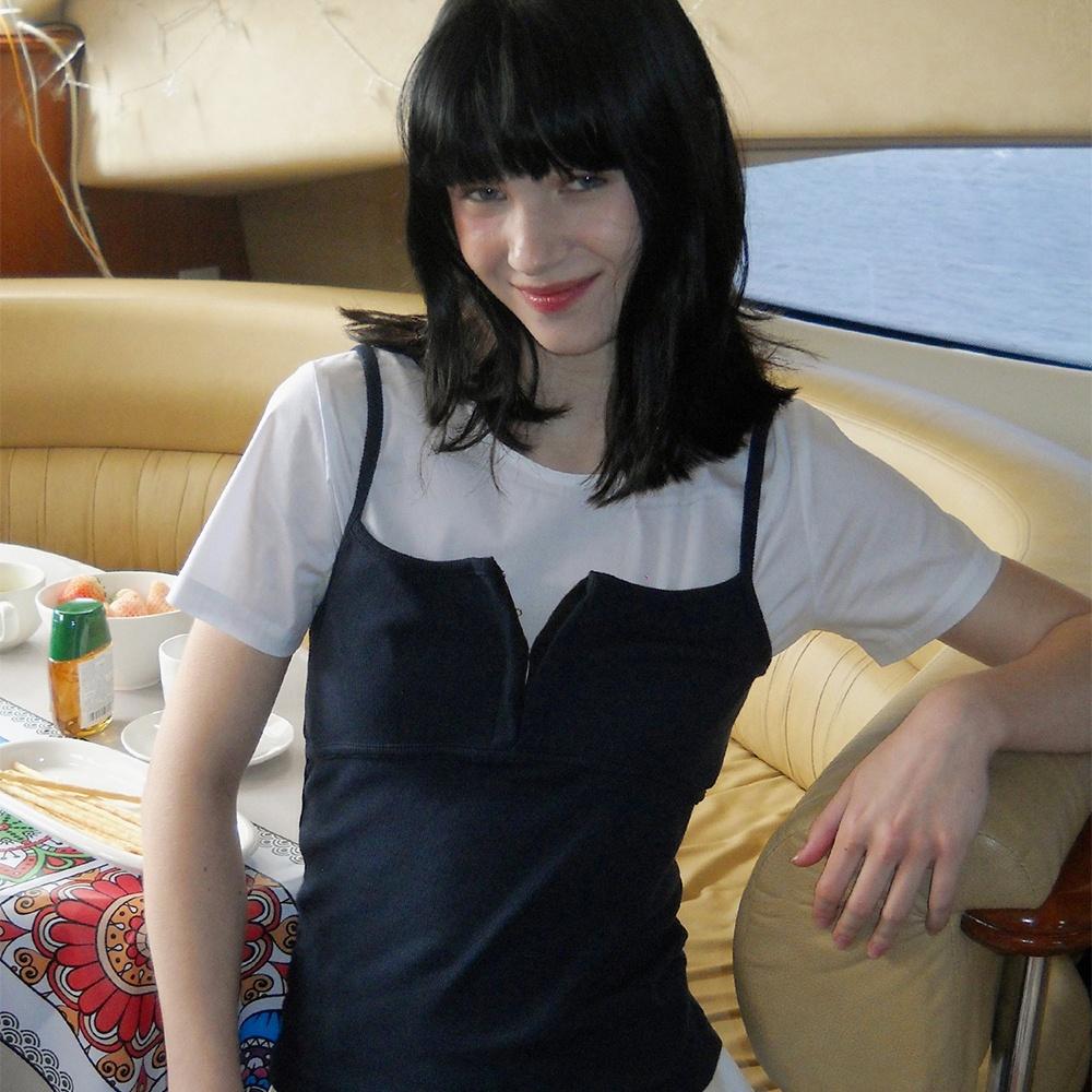 SUMMER SLEEVELESS TOP DARK LAKE