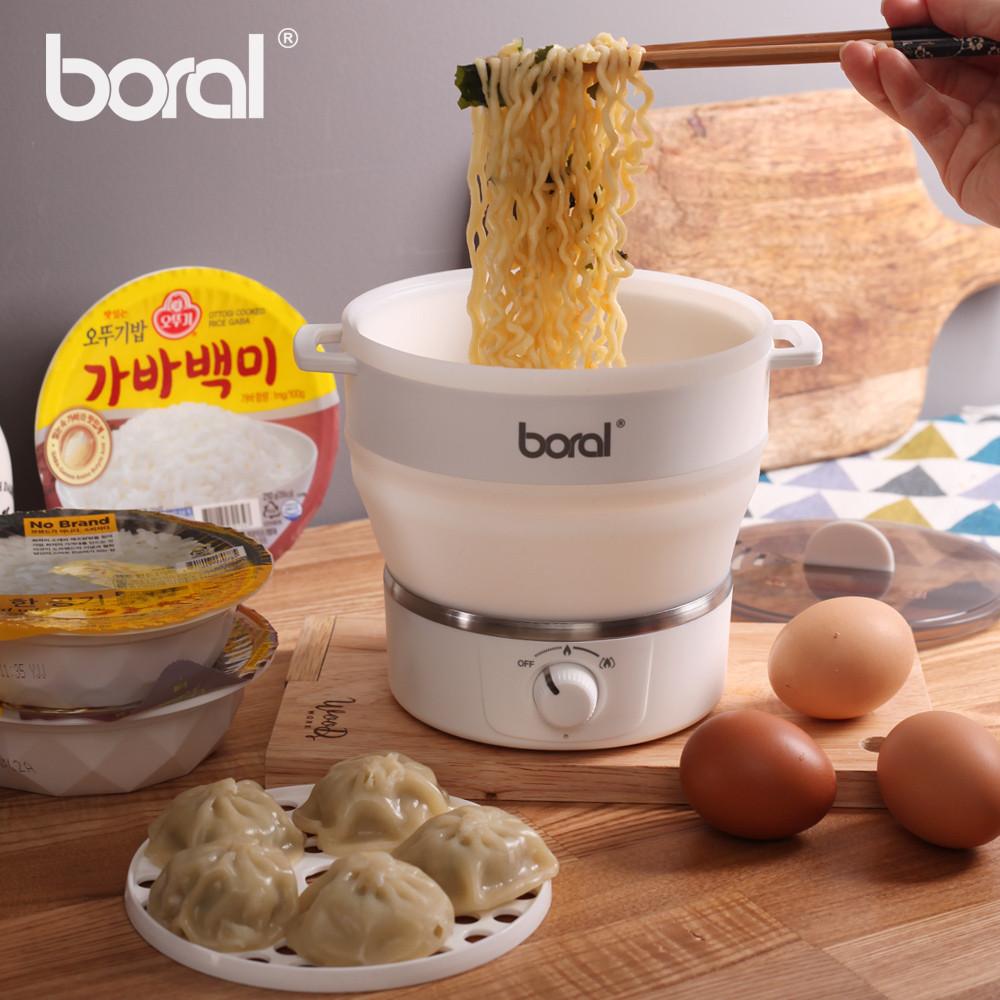 캠핑 휴대 출장 접이식 실리콘 멀티포트 110V 220V 겸용 파우치포함