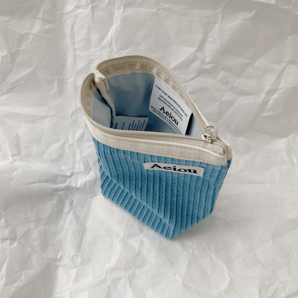 Aeiou Basic Pouch (M size) Oil Paint Corduroy
