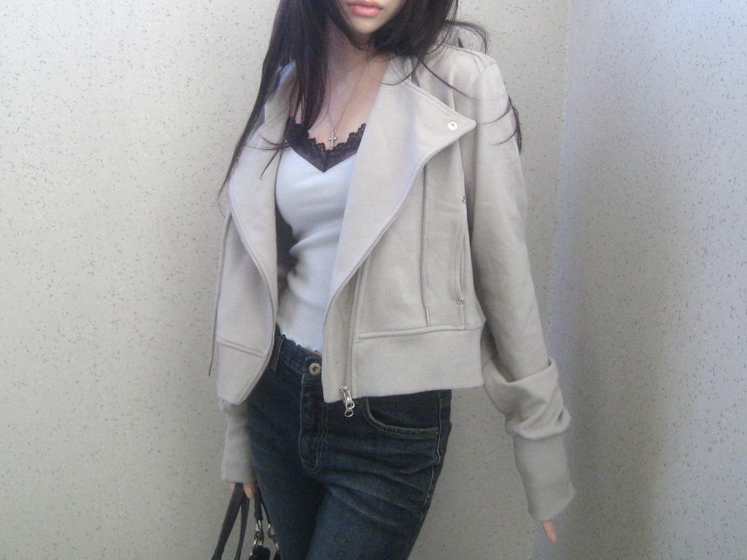 젤레나 rider hood zip-up