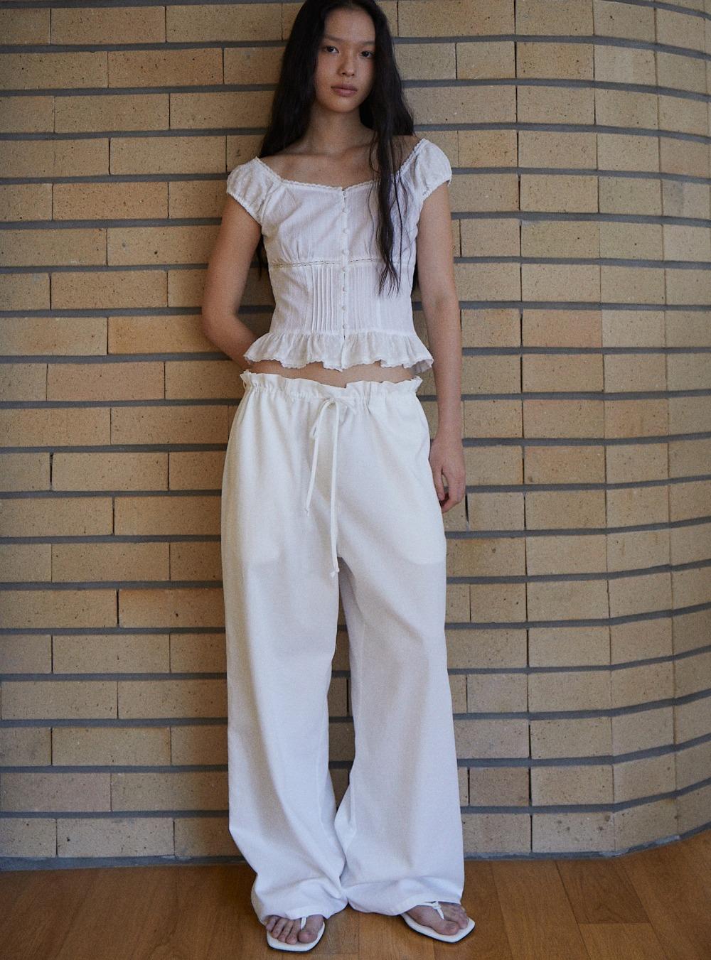 EASE STRING PANTS - WHITE