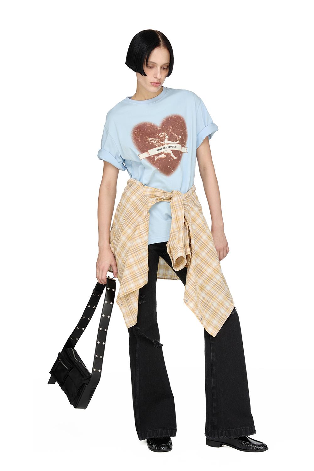 Cupid Overfit T-shirt, SKY BLUE