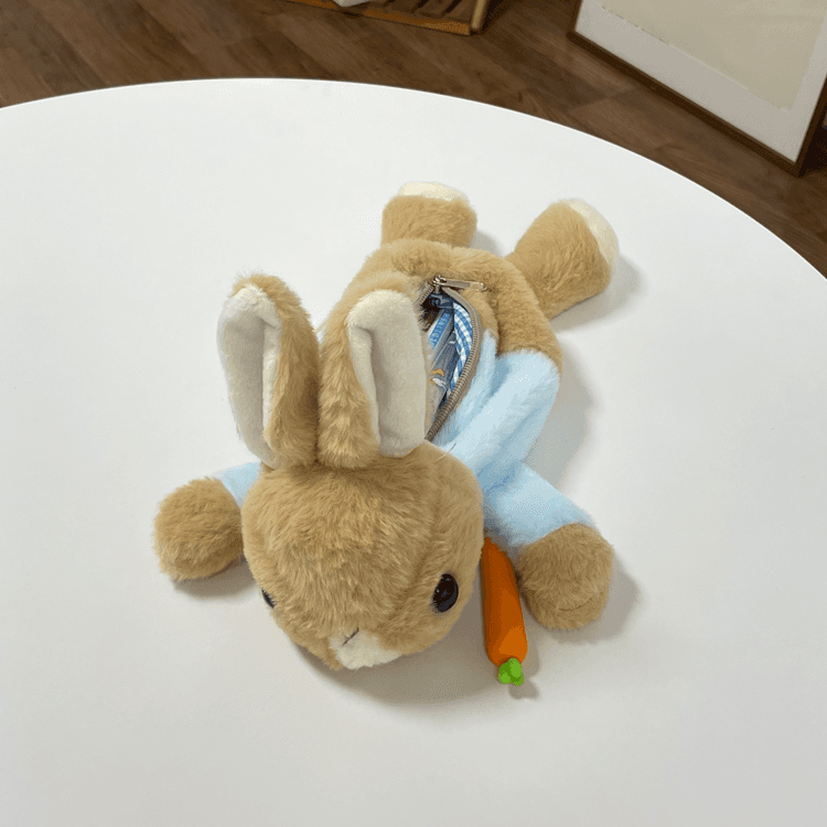 프로젝트소품 파란티 토끼 필통 복실복실 귀여운 인형 파우치