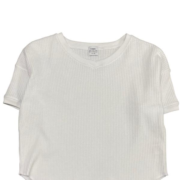 coen by UNITED ARROWS waffle t-shirt