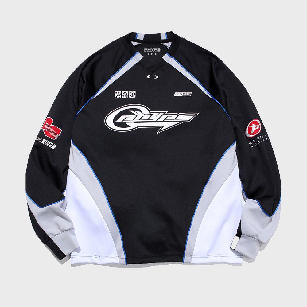 PHYPS® MESH MOTORCYCLE RAGLAN LS BLACK