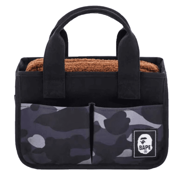 일본잡지부록 베이프 블랙 카모 토트백 +파우치 세트