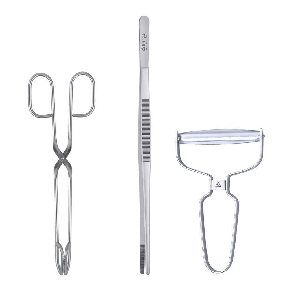 코스트코 트라이앵글 스텐 조리 도구 천뚱 요리 핀셋 고기 집게 양배추 채칼 3P 세트