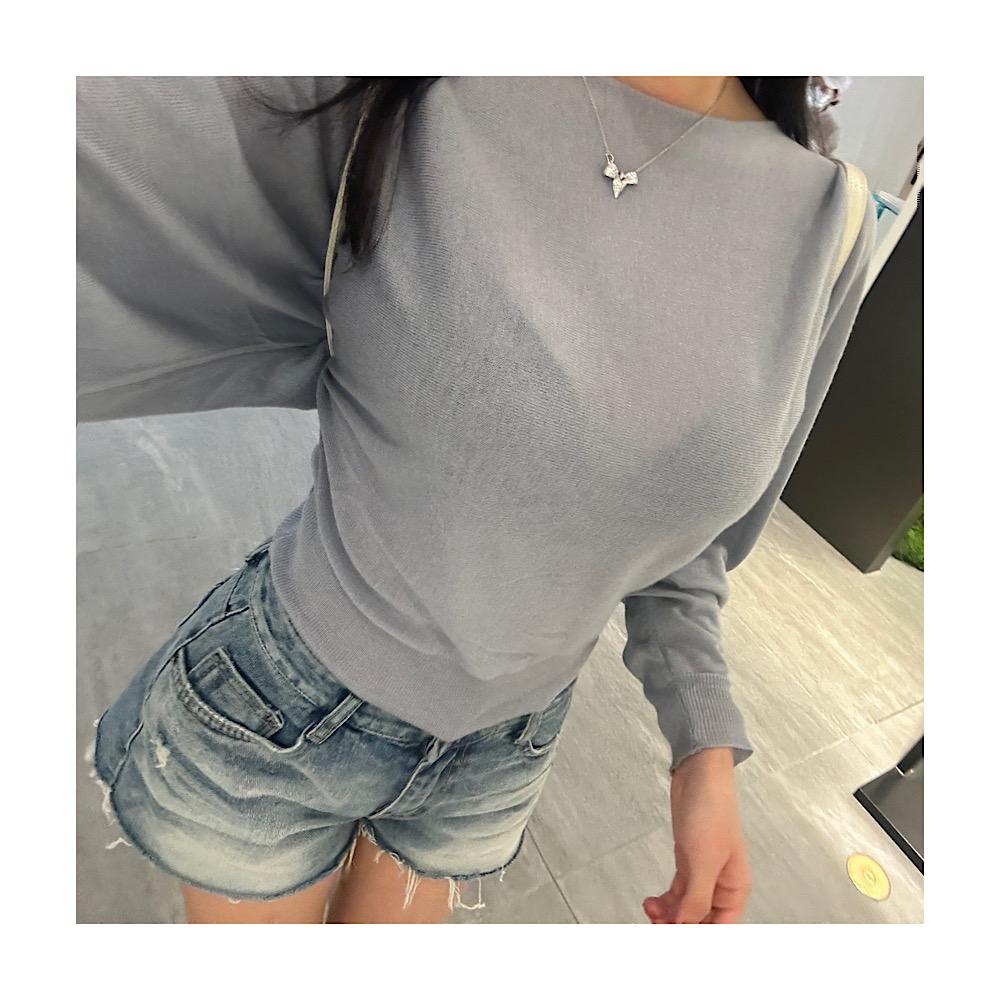 돌먼 울 보트넥 니트